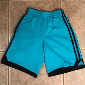 teal adidas shorts